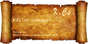 Kósz Csongor névjegykártya